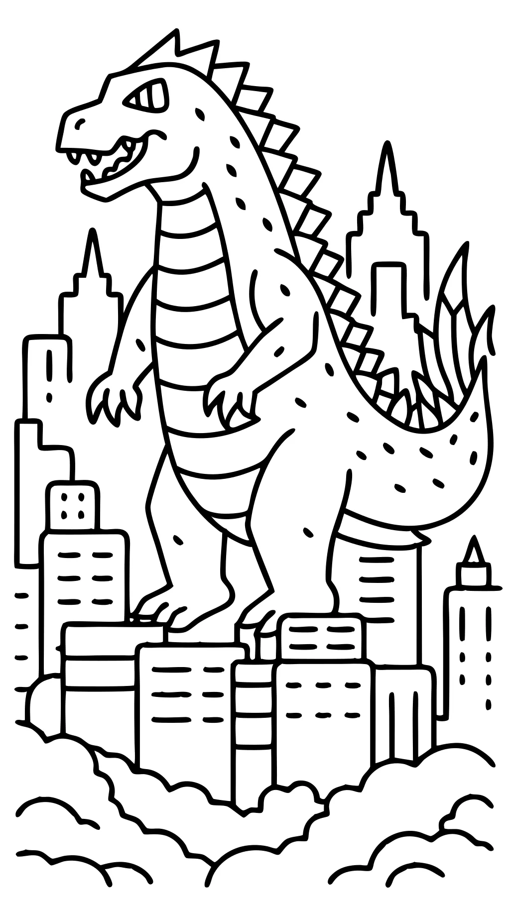 coloriage godzilla roi des monstres